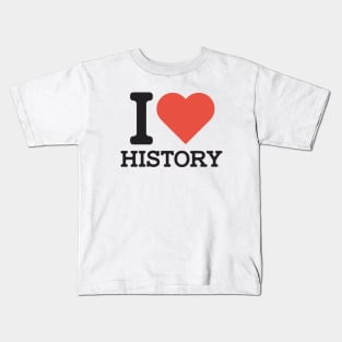 I Love History Kids T-Shirt